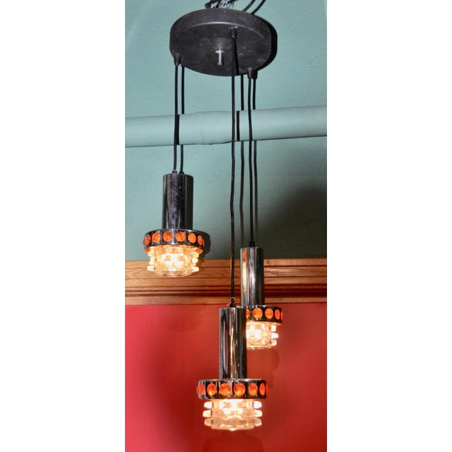 Dutch Ceiling Lamp with 3 Shades, 1970s For Sale - Image 4 of 12