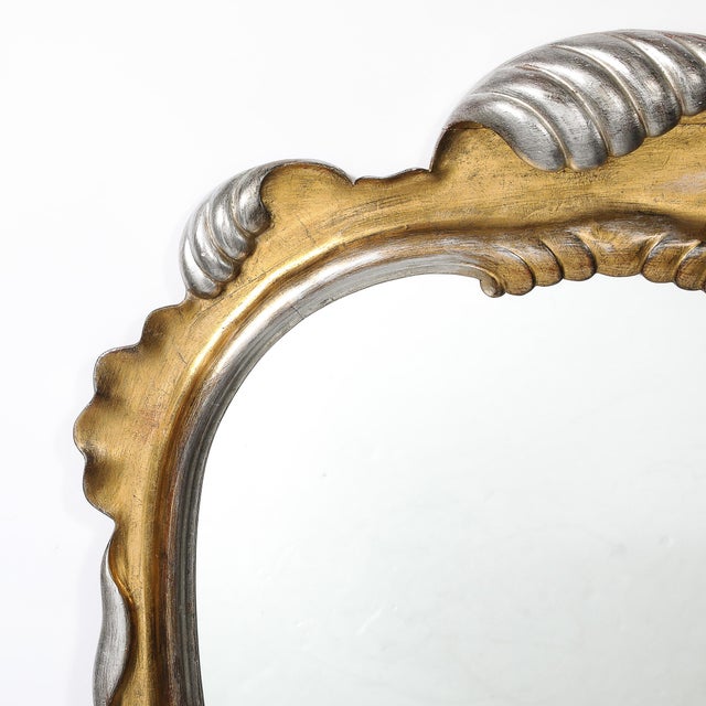 Dorothy Draper Hollywood Gold and Silver Gilt-Wood Mirror by Dorothy Draper For Sale - Image 4 of 12