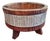 Wooden Planter with Pewter Rim, 1960s For Sale