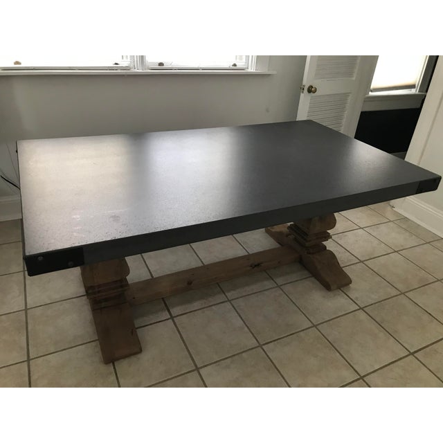 Restoration Hardware Salvaged Wood & Concrete Rectangular Trestle