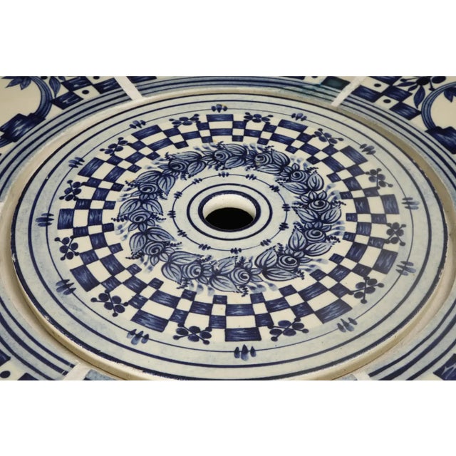 Blue Bjorn Wiinblad for Rosenthal Ceramic Art Tiles Hibachi Grill Table, 1960s For Sale - Image 8 of 18