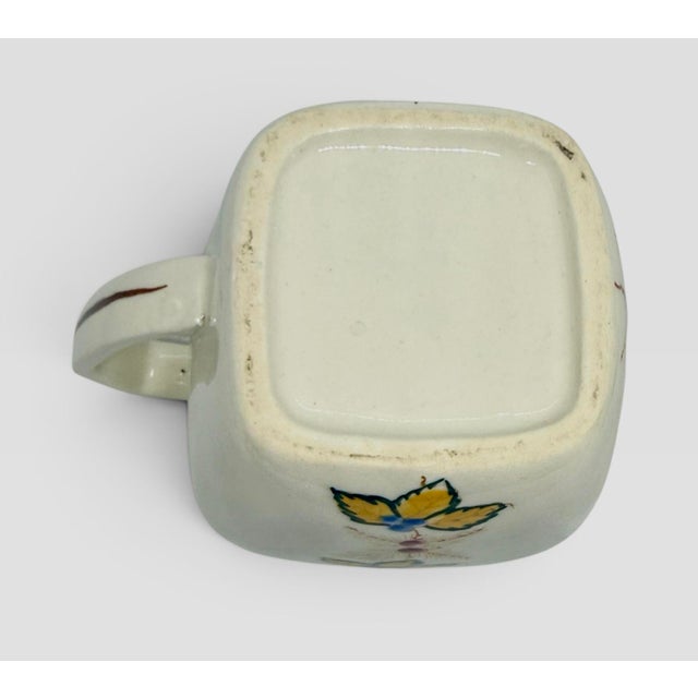 Cream Mid 20th Century Ceramic Lidded Creamer Hand-Painted Floral Berry Motif For Sale - Image 8 of 12