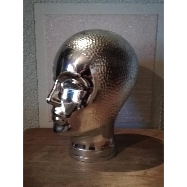 Vintage Space Age Head in Chrome, 1950s For Sale - Image 6 of 10