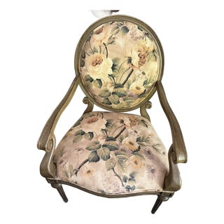 1990s French Oval Back Side Chair For Sale