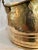 1980’s Hammered Brass Helmet Coal Scuttle or Bucket With Handle For Sale - Image 9 of 11