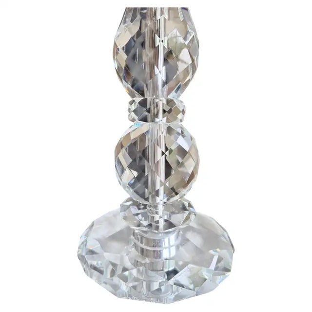 Traditional Ralph Lauren Diamond Cut Crystal Table Lamps, Pair For Sale - Image 3 of 9