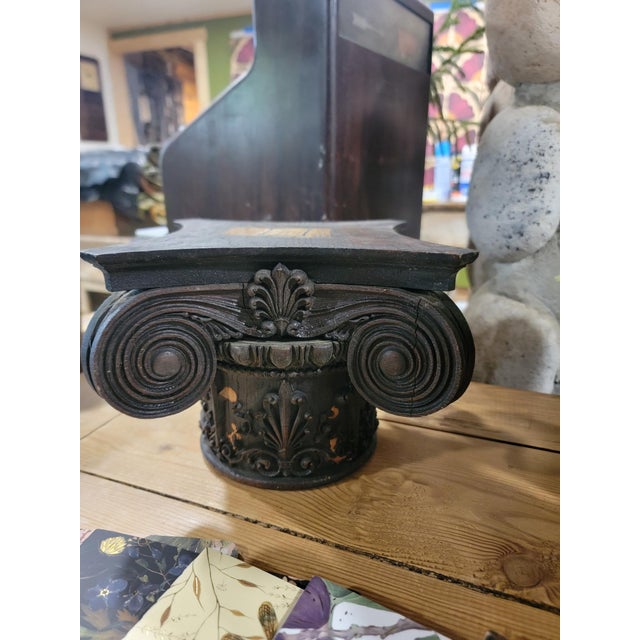 Farmhouse Antique Decorator's Supply Co Capital Column For Sale - Image 3 of 8