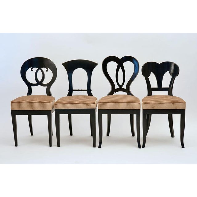 Biedermeier Ebonized Dining Chairs, Set of 8 For Sale - Image 4 of 18