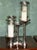 Nickel and Glass 5-Light Hurricane Candleholder Centrepiece from Colmore For Sale - Image 14 of 18