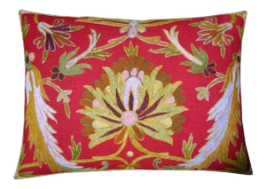 Circa 1900 Antique Embroidery Indian Pillow