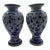 Pair of 1980s Asian Blue & White Vases For Sale