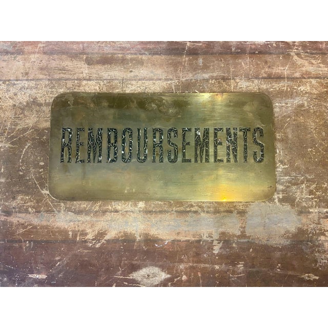 Mid-Century Modern Carved Copper Bank Sign For Sale - Image 3 of 5