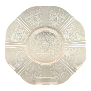 Vintage Pink “American Sweetheart” Depression Glass Cake Plate or Round Serving Platter by MacBeth Evans