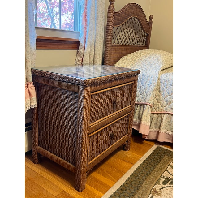 Wood 1980s Pair of Henry Link Pair of Nightstands For Sale - Image 7 of 12