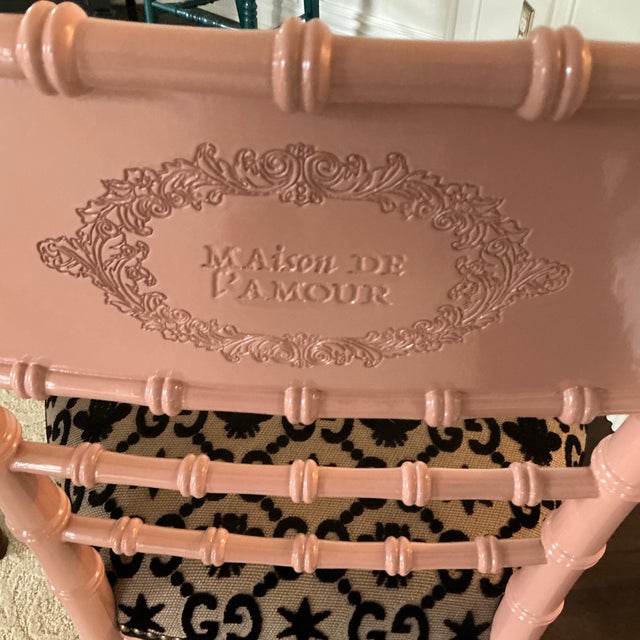 Chiavari Gg Bees Chair With Arm Rest Gucci For Sale - Image 11 of 12