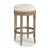 Transitional Vintage Round Counter Stool in Khaki For Sale - Image 3 of 3