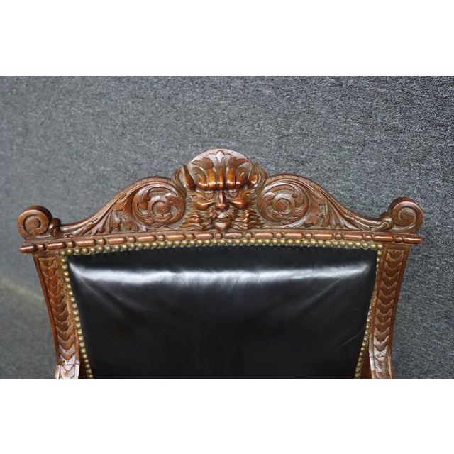 Late 19th Century 19th Century Renaissance Revival Walnut Savonarola X-Frame Armchair For Sale - Image 5 of 12
