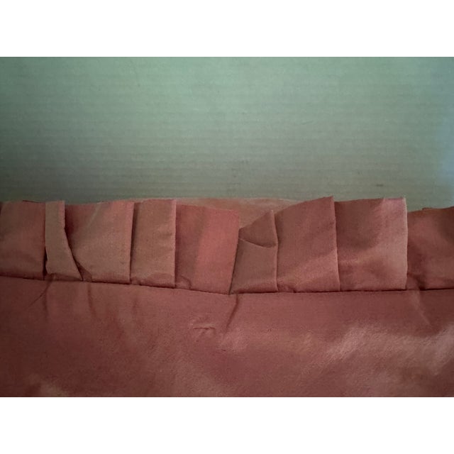 A beautiful custom silk taffeta European square with a hand ruffled surrounding trim. Pillow has opening on reverse for...