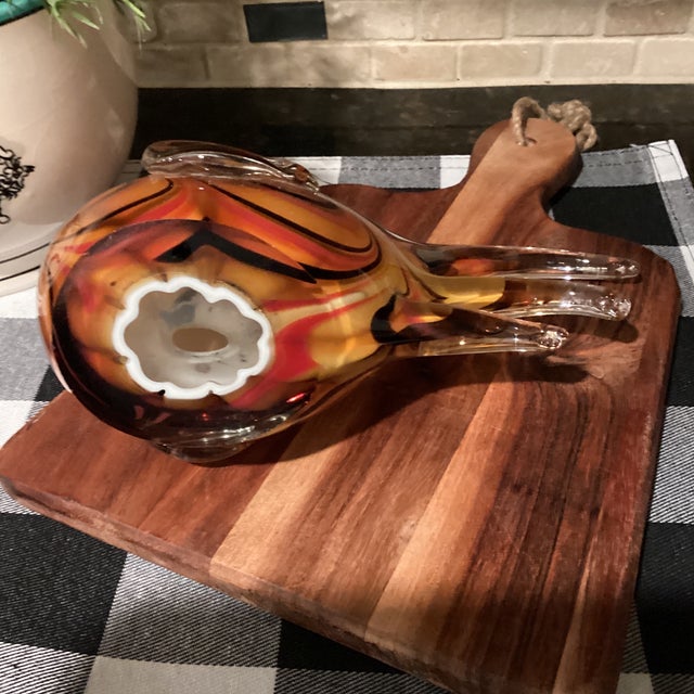 Art Glass Murano Style Rooster Hand Blown For Sale - Image 6 of 6