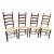 1970s Vintage Collection of Ladder-Back Chairs- Set of 4 For Sale