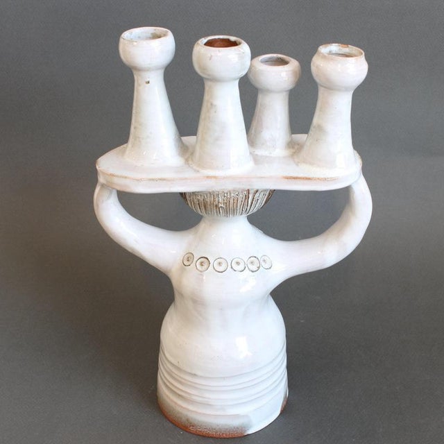 Sculptural Ceramic Pottery Porter Candleholder by Jacques Pouchain for Atelier Dieulefit, 1960s-1970s For Sale - Image 13 of 18
