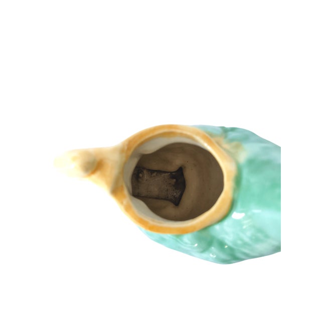 Mid 20th Century Vintage Colorful Hand Painted Majolica Duck Pitcher For Sale - Image 5 of 8