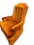 This is a 1960s- Early 1970s, William Allen sitting chair. It is a plush orange velvet and has no rips or tears. It is in...