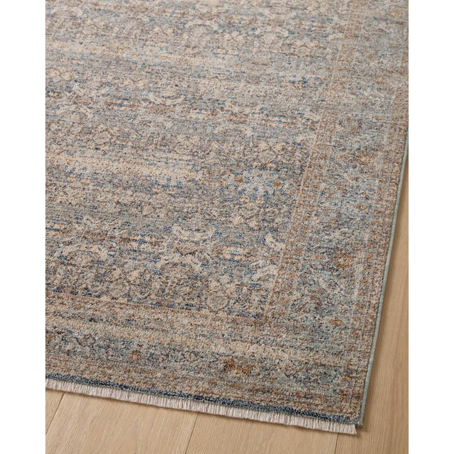 Angela Rose x Loloi Blake Rug Ocean / Mocha 5'-3" x 5'-3" Round Area Rug For Sale In Dallas - Image 6 of 7