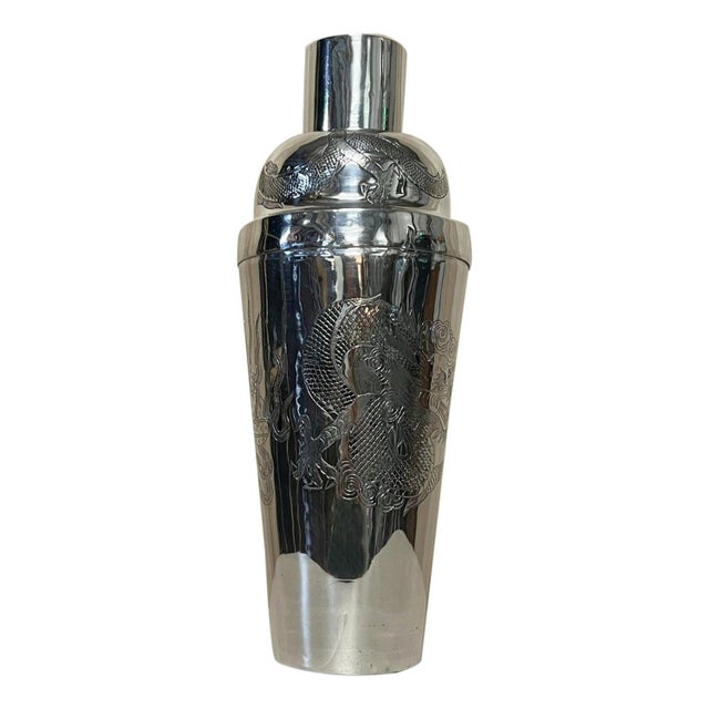 Sterling Silver Dragon Cocktail Shaker, 1900s For Sale - Image 14 of 14