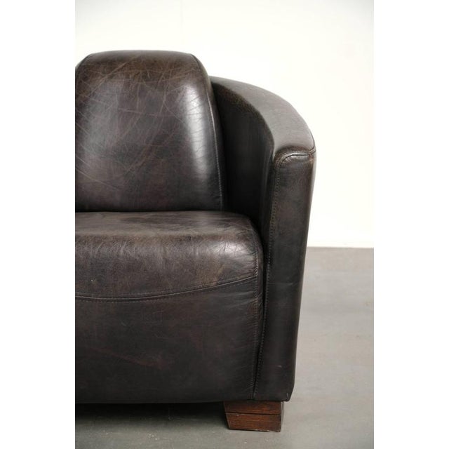 Cowhide Aviator Armchair in Dark Color Scheme For Sale - Image 9 of 14