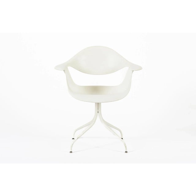 White White Mid Century Swag Chairs by George Nelson for Herman Miller For Sale - Image 8 of 13