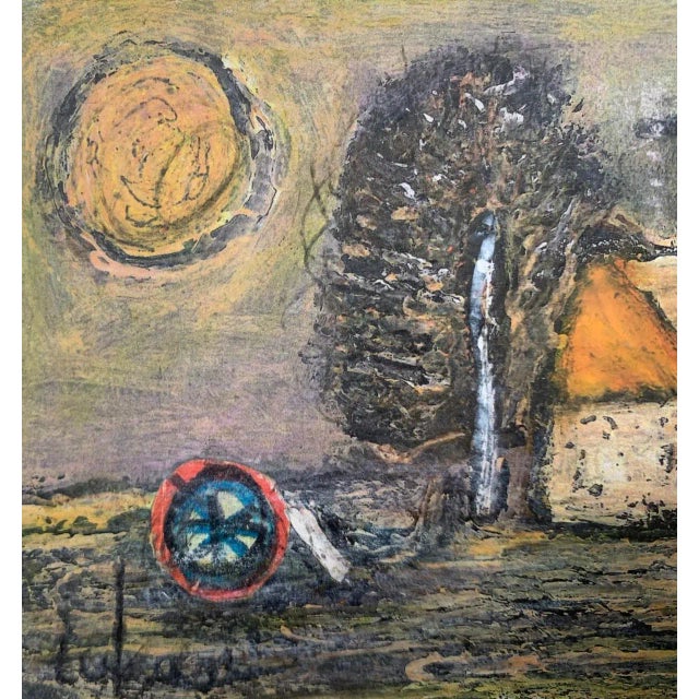 Eugeniusz Tukan-Wolski, Landscape with a Sunset, Mixed Media on Paper For Sale - Image 3 of 5