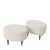 Cream Footstool with Wooden Legs, Italy, 1960 For Sale - Image 6 of 9