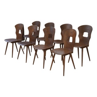 Baumann Gentiane Model Chairs by Henri Julien, 1960s, Set of 8 For Sale