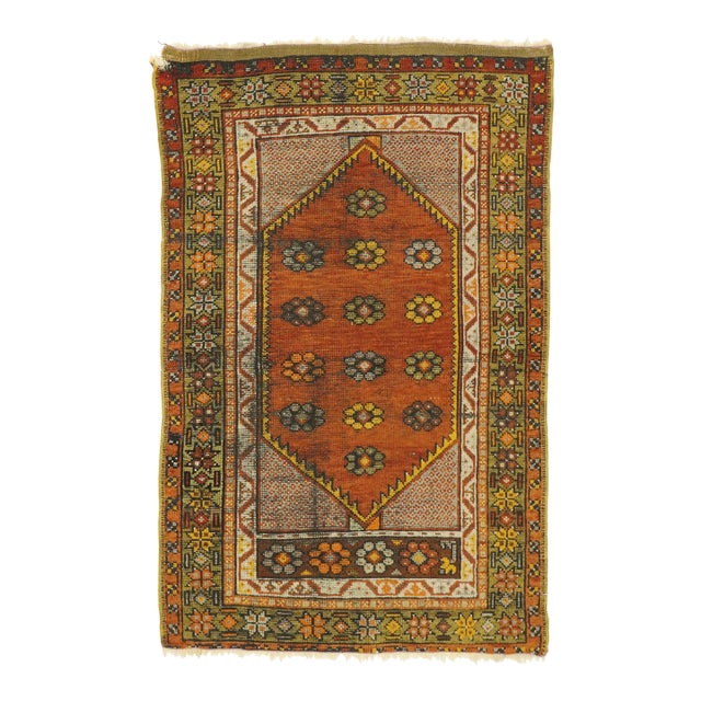 Vintage Turkish Oushak Rug with Modern Style - 03'00 X 04'06 For Sale