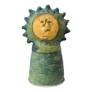 Stan Bitters “Sun Person” Studio Ceramic Sculpture, California, C. 1960s–70s