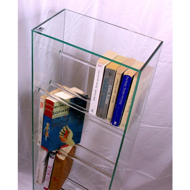 Hollywood Regency Lucite Book Rack Chairish