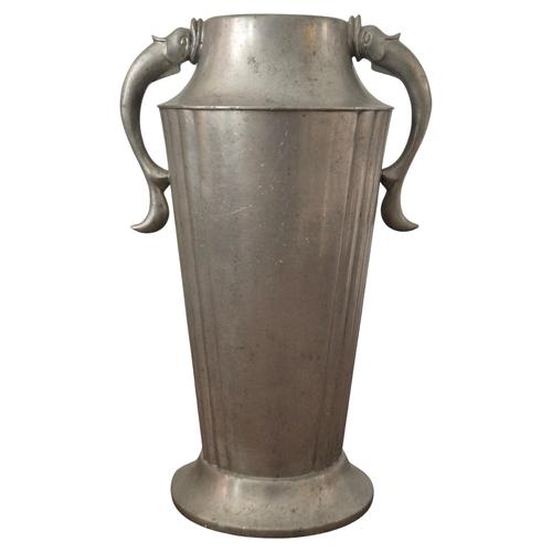 Vintage Swedish Pewter Vase by Herman Bergman, 1930s For Sale - Image 9 of 9