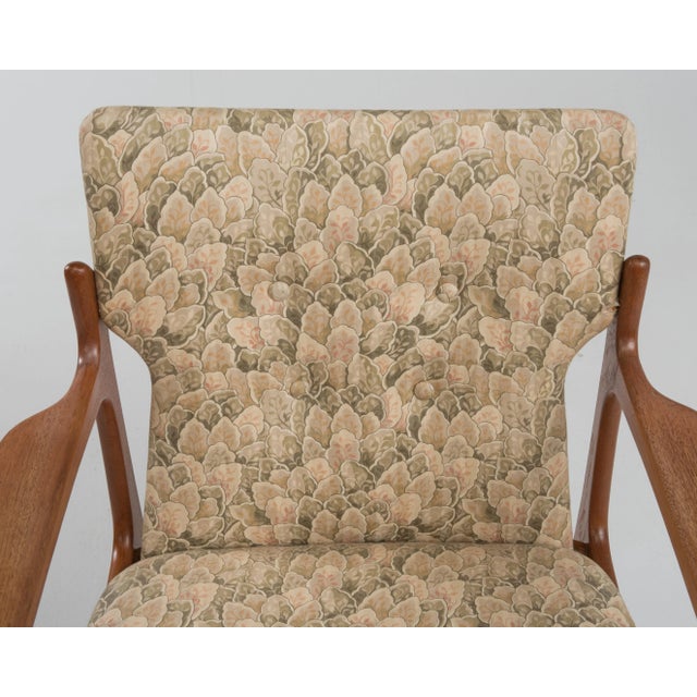 Brown 1970s Mid-Century Teak Unmarked Vamdrup Stolefabrik Attributed Armchair For Sale - Image 8 of 13