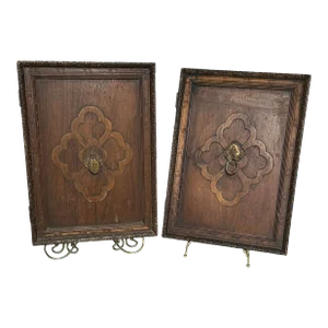 Antique Carved Panels Wall Decor- Set of 2