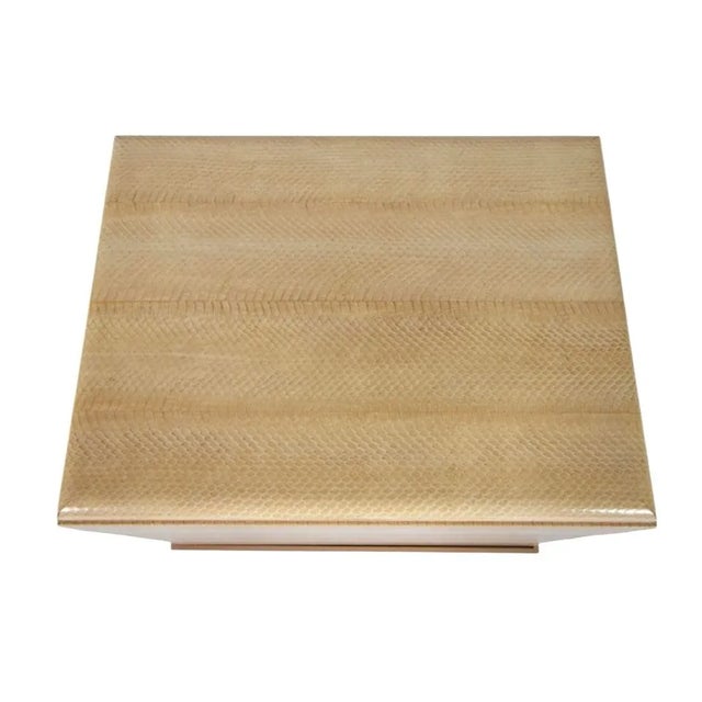 1980s Karl Springer Signed Snakeskin Kyoto Box For Sale - Image 5 of 12