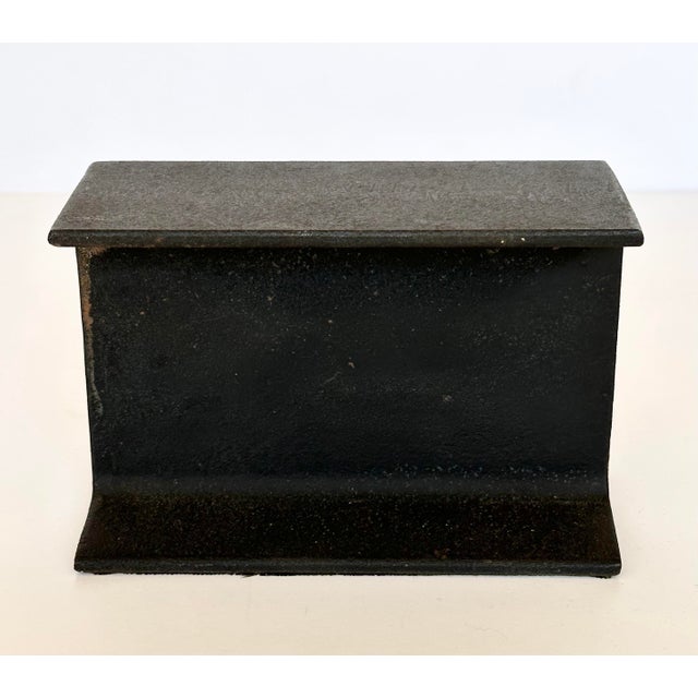 Ward Bennett Vintage Cast Iron I-Beam Paperweight Bookend Sculpture For Sale - Image 4 of 8