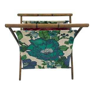 Vintage Folding Sewing or Knitting Basket For Sale