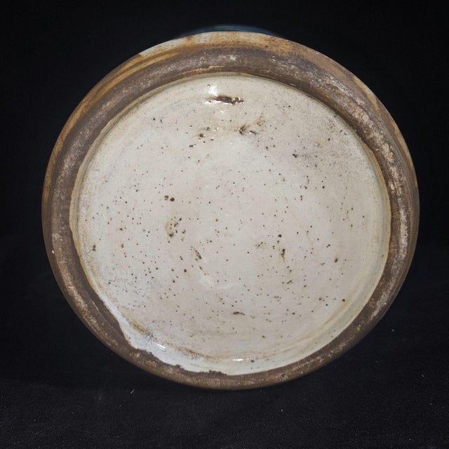 Ceramic Pair of Large Chinese Blue & White Porcelain General Jars With Tiger Handles For Sale - Image 7 of 9