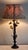 Art Deco French Table Lamp with Metal Frame, Porcelain Flowers, and Fabric Shade, 1930s For Sale - Image 11 of 11