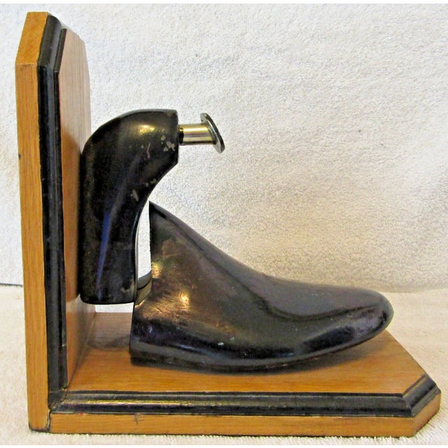 Black 1940s Black Bakelite Cobbler Shoe Form H Bookends - a Pair For Sale - Image 8 of 12