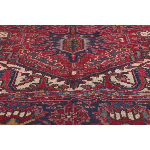 Mid 20th Century Mid 20th Century Vintage Persian Heriz Rug - 08'00 X 10'05 For Sale - Image 5 of 10