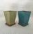Minimal lines, earthy color, and organic texture. Beautifully glazed in turquoise blue and sage green, these handmade...