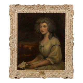 Portrait of the Duchess of Saint Albans Oil on Canvas, Attributed to George Romney For Sale