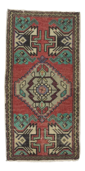 1960s Vintage Turkish Rug - 1′8″ × 3′3″